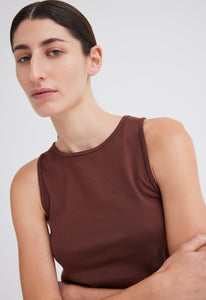 Jac+Jack Tees + Tanks Foster Ribbed Cotton Tank - Bronzer Red