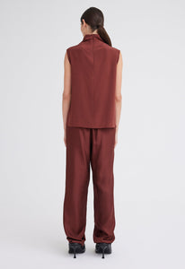 Jac+Jack Shirts + Tops Abel Silk Top - Burbank Red