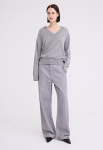 Jac+Jack Knitwear Sharpo Sweater - Mid Grey Marle