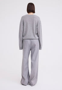 Jac+Jack Knitwear Sharpo Sweater - Mid Grey Marle