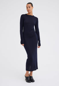 Jac+Jack Dresses Annex Wool Midi Dress - Darkest Navy