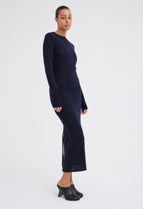 Jac+Jack Dresses Annex Wool Midi Dress - Darkest Navy