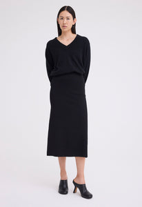 Jac+Jack Knitwear Dellow Skirt - Black