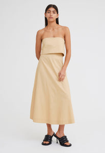 Jac+Jack Dresses + Skirts Enfield Cotton Strapless Dress - Loom Gold