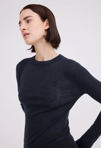 Jac+Jack Knitwear Clue Merino Wool Sweater - Darkest Navy