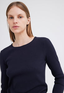 Jac+Jack T-Shirts Vere LS Top - Darkest Navy