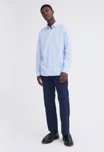 Jac+Jack Shirts Folded Collar Shirt - Big Blue