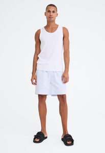 Jac+Jack Tees + Tanks Koen Ribbed Cotton Tank - White