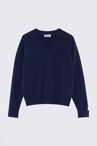 Jac+Jack Knitwear Sharpo Cashmere Sweater - Darkest Navy