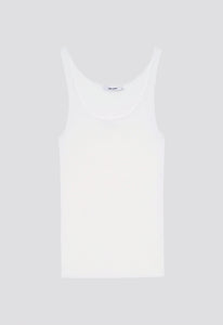 Jac+Jack Tees + Tanks Toba Ribbed Cotton Tank - Ice Cream