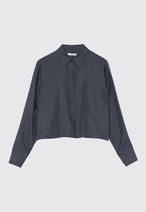 Jac+Jack Shirts + Tops Talo Silk Shirt - Steelo Grey