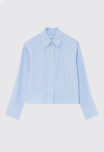 Jac+Jack Shirts + Tops Karl Italian Cotton Shirt - Big Blue Stripe