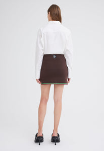 Nagnata Active NAGNATA Symbol Track Skirt - Chocolate Brown