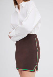 Nagnata Active NAGNATA Symbol Track Skirt - Chocolate Brown