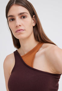 Nagnata Tops NAGNATA Retro Tank - Bronze/ Merlot