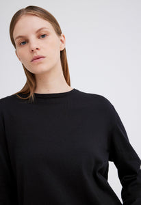 Jac+Jack Knitwear Finn Italian Cotton Sweater - Black