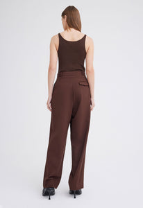 Jac+Jack Pants + Shorts Nisha Wool Pant - Bronzer Red