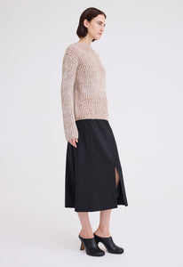 Jac+Jack Knitwear Burton Cashmere Sweater - Attica Brown Speck