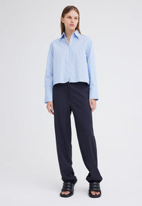 Jac+Jack Shirts + Tops Karl Italian Cotton Shirt - Big Blue Stripe