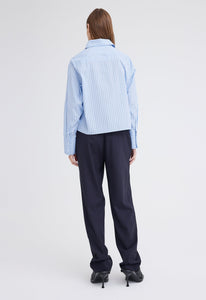 Jac+Jack Shirts + Tops Karl Italian Cotton Shirt - Big Blue Stripe