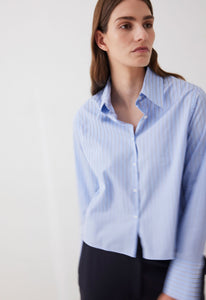 Jac+Jack Shirts + Tops Karl Italian Cotton Shirt - Big Blue Stripe