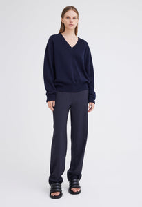 Jac+Jack Knitwear Sharpo Cashmere Sweater - Darkest Navy