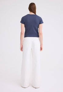 Jac+Jack Pants + Shorts Rivet Cotton Twill Pant - Ice Cream