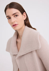 Jac+Jack Knitwear Saddle Cashmere Jacket - Flaxen Beige