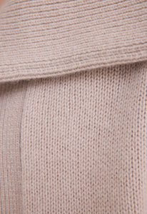 Jac+Jack Knitwear Saddle Cashmere Jacket - Flaxen Beige