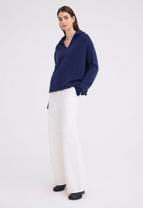 Jac+Jack Knitwear Sola Cashmere Sweater - Skipper Blue