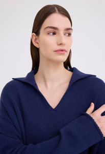 Jac+Jack Knitwear Sola Cashmere Sweater - Skipper Blue