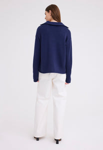 Jac+Jack Knitwear Sola Cashmere Sweater - Skipper Blue