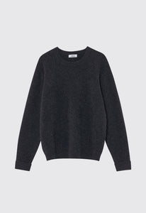 Jac+Jack Knitwear Roy Cashmere Sweater - Char Marle Grey