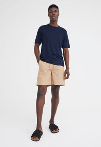 Jac + Jack AU Tees + Tanks Line Linen Tee - Darkest Navy