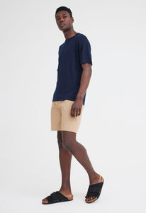 Jac + Jack AU Tees + Tanks Line Linen Tee - Darkest Navy