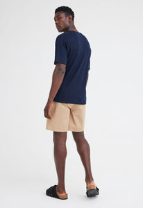 Jac + Jack AU Tees + Tanks Line Linen Tee - Darkest Navy