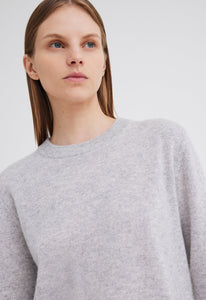 Peter Cashmere Sweater Pale Grey Marle Jac Jack