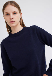 Jac+ Jack Knitwear Peter Cashmere Sweater - Darkest Navy