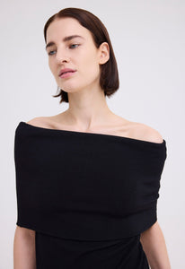 Jac+Jack Knitwear Foldover Top - Black