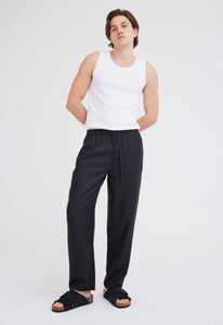 Jac+Jack Pants + Shorts Yuki Silk Pant - Black