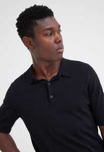 Jac + Jack Shirts + Tops Pointier Cotton Polo - Black