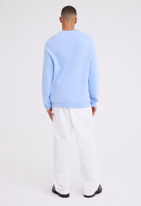 Jac+Jack Knitwear Poster Cotton Cashmere Sweater - Big Blue