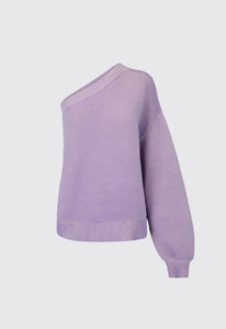 NAGNATA Organic Asym Sweater - Iris Purple