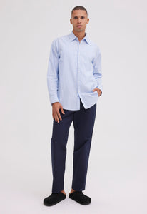 Jac + Jack AU Shirts + Polos Reddy Cotton Shirt - Blue Shadow Stripe