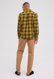 Jac + Jack AU Shirts + Polos Omar Cotton Shirt - Sharp Yellow Check