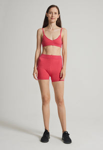 NAGNATA Checked Out Bralet - Hot Pink/Neon Pink