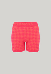 NAGNATA Checked Out Knit Short - Hot Pink/Neon Pink
