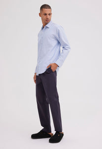 Jac + Jack AU Shirts + Polos Kenwood Cotton Shirt - Pale Blue