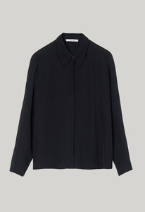 Jac + Jack AU Shirts Spade Silk Shirt - Black